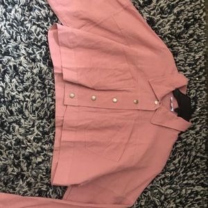 Button down crop top